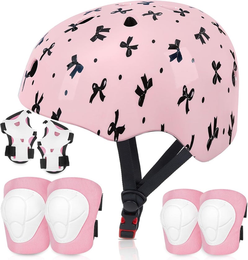 FIODAY Kids Helmet Knee Pads for Kids Unicorn Knee and Elbow Pads Wrist Guards Adjustable Protective Gear Set for Girls Boys Sports Skateboard Inline Skating Scooter - Image 1